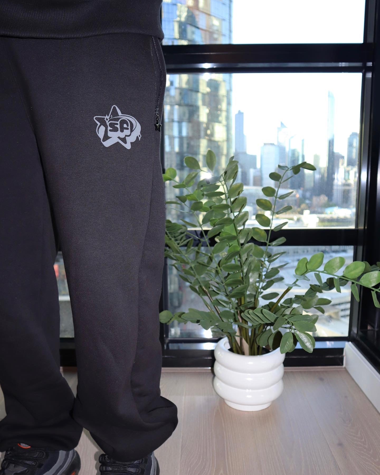 Star Tracksuit Pants - Grey