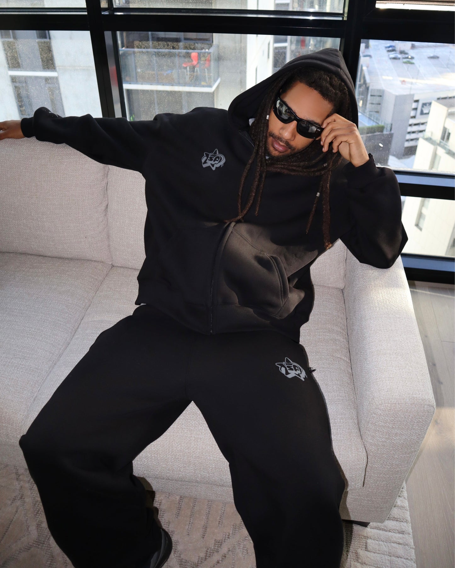 Star Tracksuit Pants - Grey