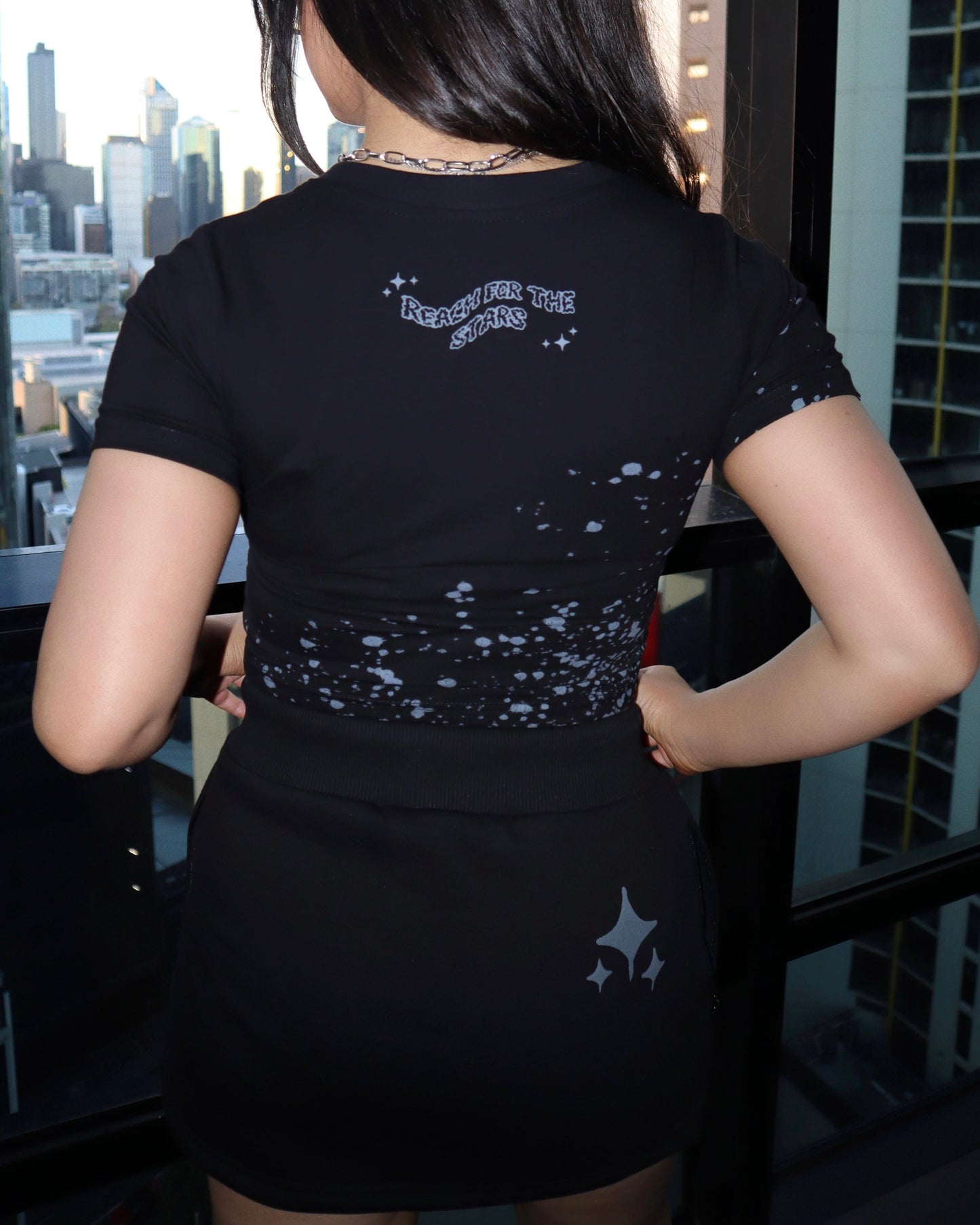 Splatter Baby Tee - Grey