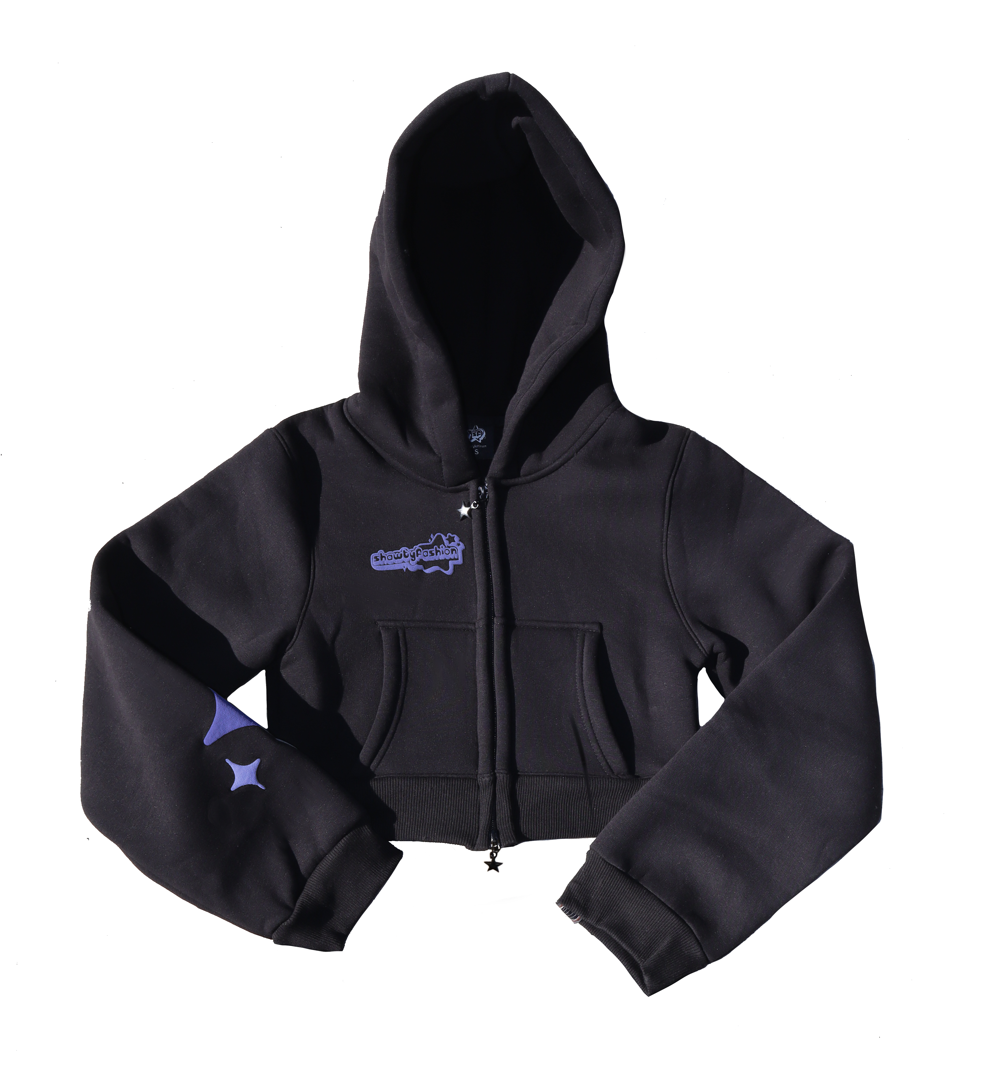 Cropped Star Zipper Jacket - Purple – Shawty Fashion Cropped Star Zipper Jacket - Purple – Shawty Fashion