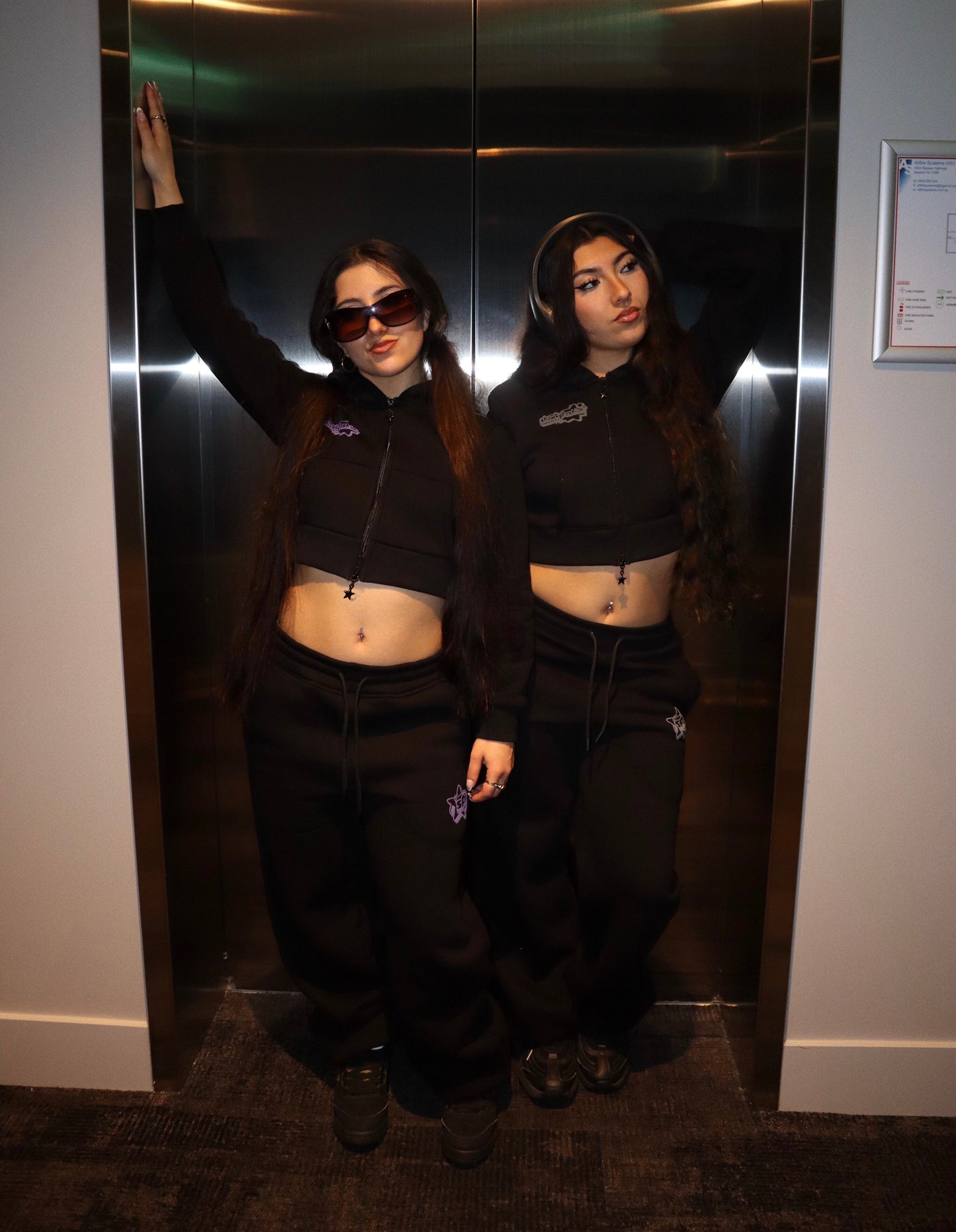 Star Tracksuit Pants - Purple