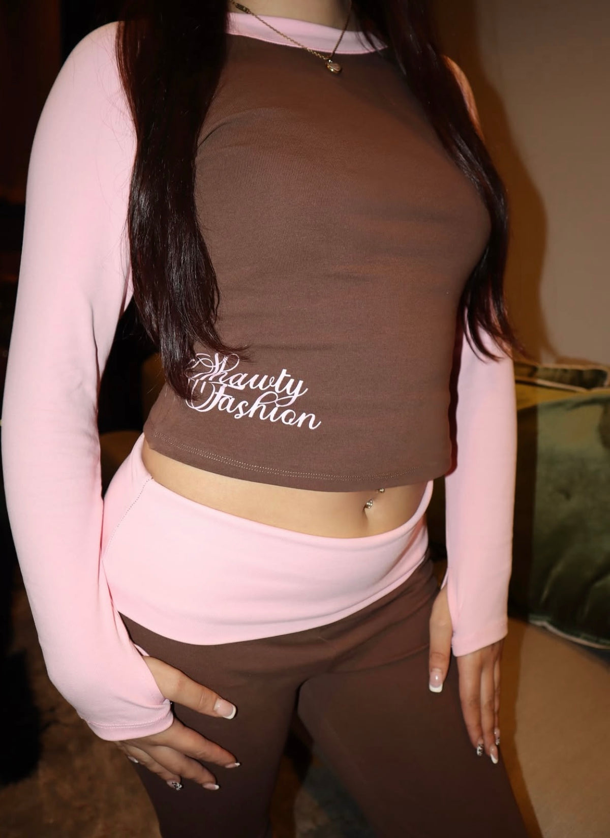 Off Duty 3-Piece Set in Brownie Kiss